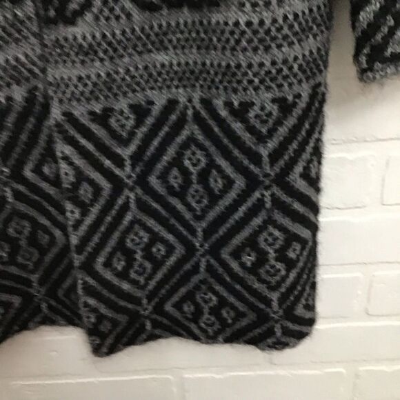 CHIARAMENTE coatigan knit open long duster cardigan sweater wool alpaca black - Picture 6 of 12